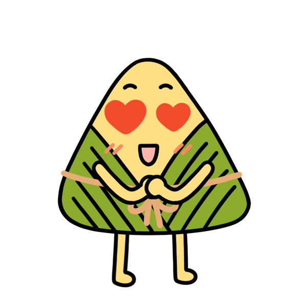 端午节粽子表情包心动.gif