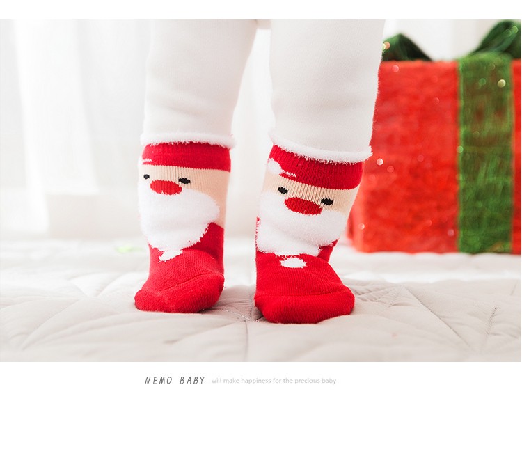 【广东省包邮.儿童圣诞袜】圣诞送礼自用必备！29.9元抢儿童圣诞袜精美礼盒装（4双）冬季加绒加厚！为宝贝添加一份温暖，在袜里塞下一份节日祝福！（售卖时间截止12.30）