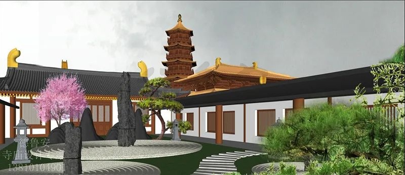 Master plan of Tangfeng dizang Bodhisattva Taoist center covering an area of 28 Mu(图3)
